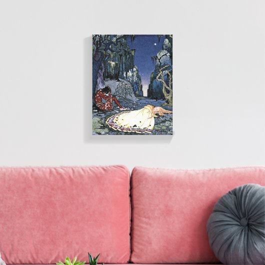 Schönheitsprinzessin Vintage Magie Romantik Leinwanddruck (Insitu (Wohnzimmer))