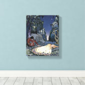 Schönheitsprinzessin Vintage Magie Romantik Leinwanddruck (Insitu (Holzboden))