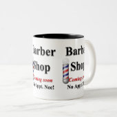 Schönheitssalon, Barbershop, Tanning, Nagelsalon-T Zweifarbige Tasse (VorderseiteRechts)