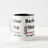 Schönheitssalon, Barbershop, Tanning, Nagelsalon-T Zweifarbige Tasse (Vorderseite Links)