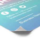 Schönheitssalon Business Pink Colorful Poster (Ecke)