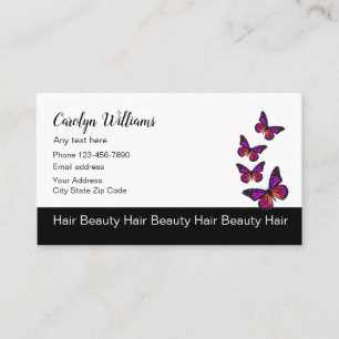 Schönheitssalon Butterfly Design Visitenkarte