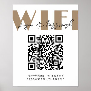Schönheitssalon Cafe WLAN-Netzwerk QR-Code Poster