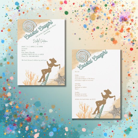 Schönheitssalon Cowgirl Einladung