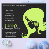 Schönheitssalon (Dunkelolive Green) Flyer (Einzeln)