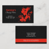 Schönheitssalon (Firebrick) Visitenkarte (Vorne/Hinten)