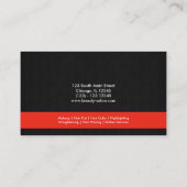 Schönheitssalon (Firebrick) Visitenkarte (Rückseite)