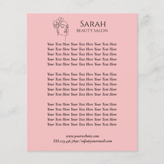 Schönheitssalon Flyer (Vorne)