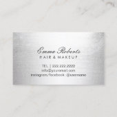 Schönheitssalon Friseur Stylist Modernes Gold & Si Terminkarte (Rückseite)