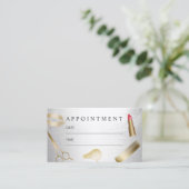 Schönheitssalon Friseur Stylist Modernes Gold & Si Terminkarte (Stehend Vorderseite)
