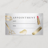Schönheitssalon Friseur Stylist Modernes Gold & Si Terminkarte (Vorderseite)