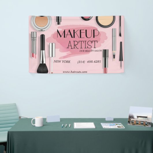 Schönheitssalon Friseurschere Schminkkünstler mode Banner (Messeveranstaltung)