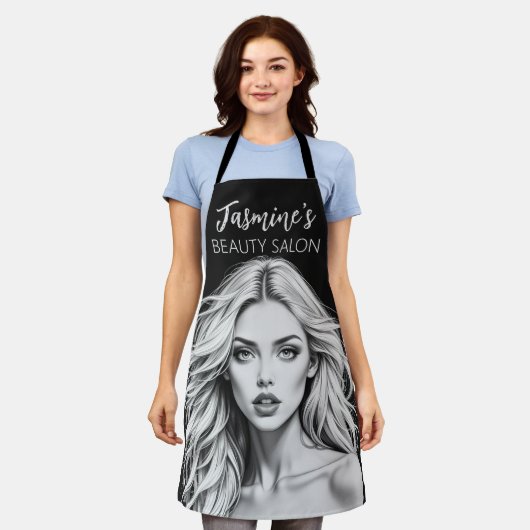 Schönheitssalon für Haare und Makeup Schürze (Getragen)