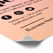 Schönheitssalon geöffnet für Geschäftsleute Pastel Poster (Ecke)