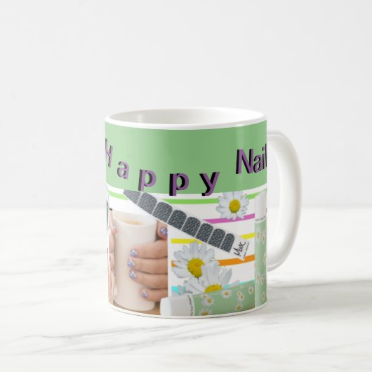 Schönheitssalon GLÜCKT NAILS Cust. Text-Kaffee-Tas Kaffeetasse (VorderseiteRechts)