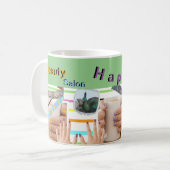 Schönheitssalon GLÜCKT NAILS Cust. Text-Kaffee-Tas Kaffeetasse (Vorderseite Links)