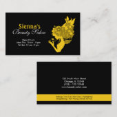 Schönheitssalon (Gold) Visitenkarte (Vorne/Hinten)