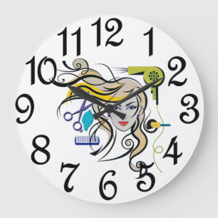 Schönheitssalon Große Wanduhr