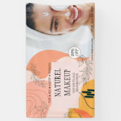 Schönheitssalon Haarschnitt elegante Make-up Künst Banner (Vertikal)