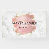 Schönheitssalon Haarschnitt Lashes Makeup Künstler Banner (Horizontal)