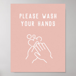 Schönheitssalon Hygiene waschen Sie sich bitte die Poster