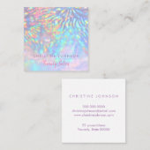 Schönheitssalon Imitate irisierender Effekt Quadratische Visitenkarte (Vorne/Hinten)