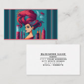 Schönheitssalon Kosmetik Friseurbedarf Shop Visitenkarte (Vorne/Hinten)