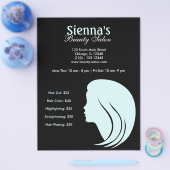 Schönheitssalon (Light Cyan) Flyer (Einzeln)