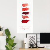 Schönheitssalon Lippenstift-Farben Poster (Heimbüro)