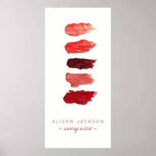 Schönheitssalon Lippenstift-Farben Poster