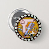 Schönheitssalon-Magie-Button Button (Vorne & Hinten)