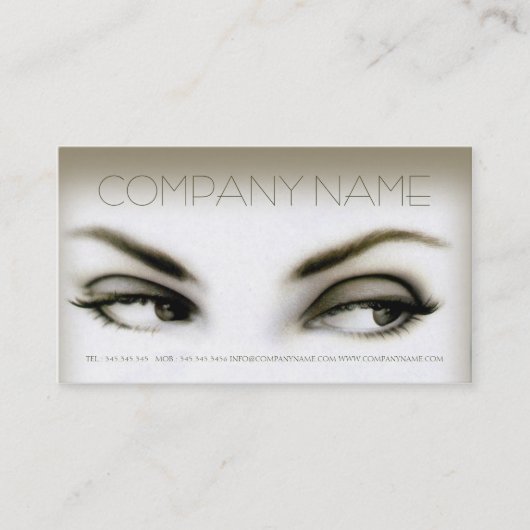 Schönheitssalon / Make-up Artist / Haar Stylist Ca Visitenkarte (Vorderseite)