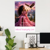 Schönheitssalon Make-up Flawless Poster (Heimbüro)