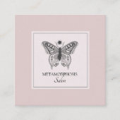 Schönheitssalon Makeup Hair Pink Blush Quadratische Visitenkarte (Vorderseite)