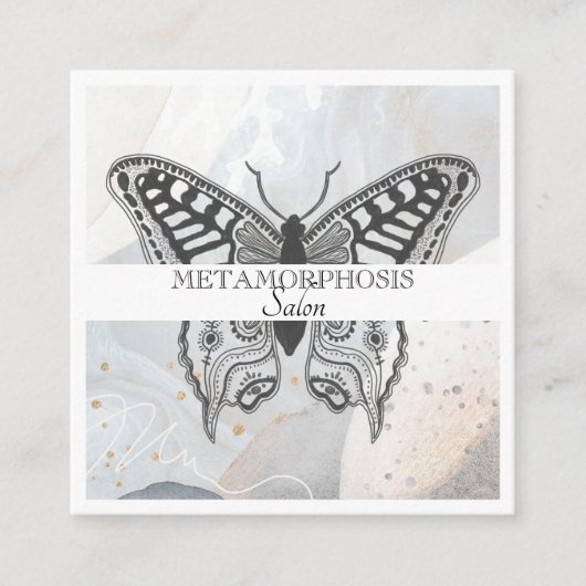 Schönheitssalon Makeup Hair Transformierter Schmet Quadratische Visitenkarte (Vorderseite)