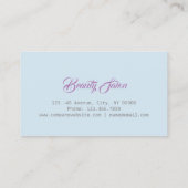 Schönheitssalon Maniküre Nagelkünstler Visitenkarte (Rückseite)