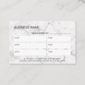 Schönheitssalon Massage Therapie Marble Verabredun Terminkarte (Vorderseite)