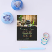 Schönheitssalon-Massage Zen-Bambus WELLNESS-CENTER Flyer (Einzeln)