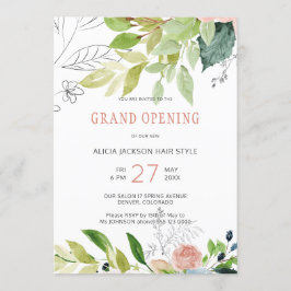 Schönheitssalon mit Grünpflanzen und elegantem Amb Einladung