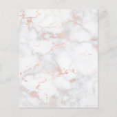 Schönheitssalon mit Ihrem Logo auf rosa Marmor Flyer (Hinten)