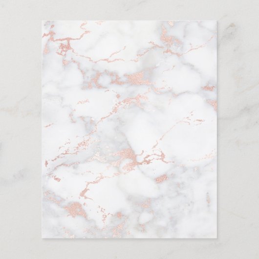 Schönheitssalon mit Ihrem Logo auf rosa Marmor Flyer (Hinten)