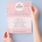 Schönheitssalon mit Ihrem Logo auf Sternen Muster Flyer (Hand)