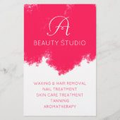 Schönheitssalon mit rosa Splash Flyer (Vorne)