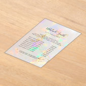 Schönheitssalon mit weißem Opal Acryleinladungen (Ablage )