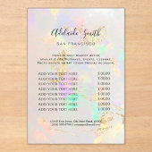 Schönheitssalon mit weißem Opal Acryleinladungen (Vorderseite)