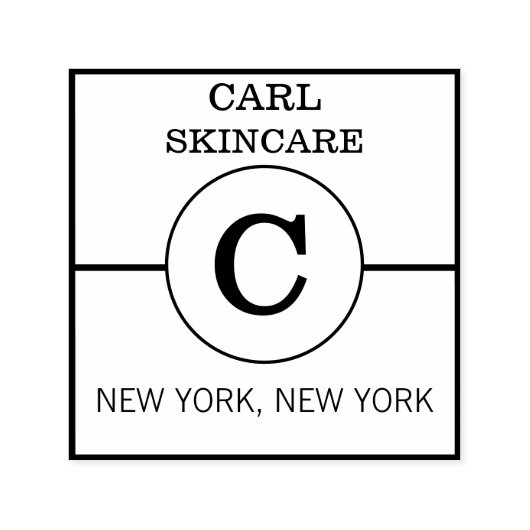 Schönheitssalon Monogram Selbstfarbige Gummi-Brief Permastempel (Design)