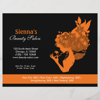 Schönheitssalon (Orange) Flyer