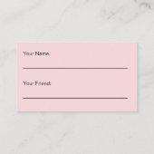 Schönheitssalon Pink und Black Refer a Friend Card Terminkarte (Rückseite)