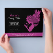 Schönheitssalon (Plum) Flyer (Hand)