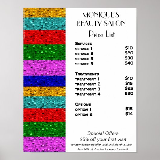 Schönheitssalon Poster (Vorne)